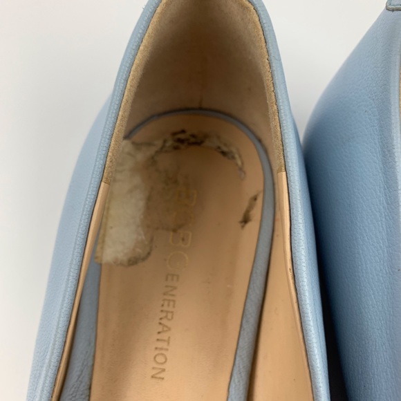 BCBG Generation Blue Leather Studded Flats Sz 6.5 - Picture 5 of 8